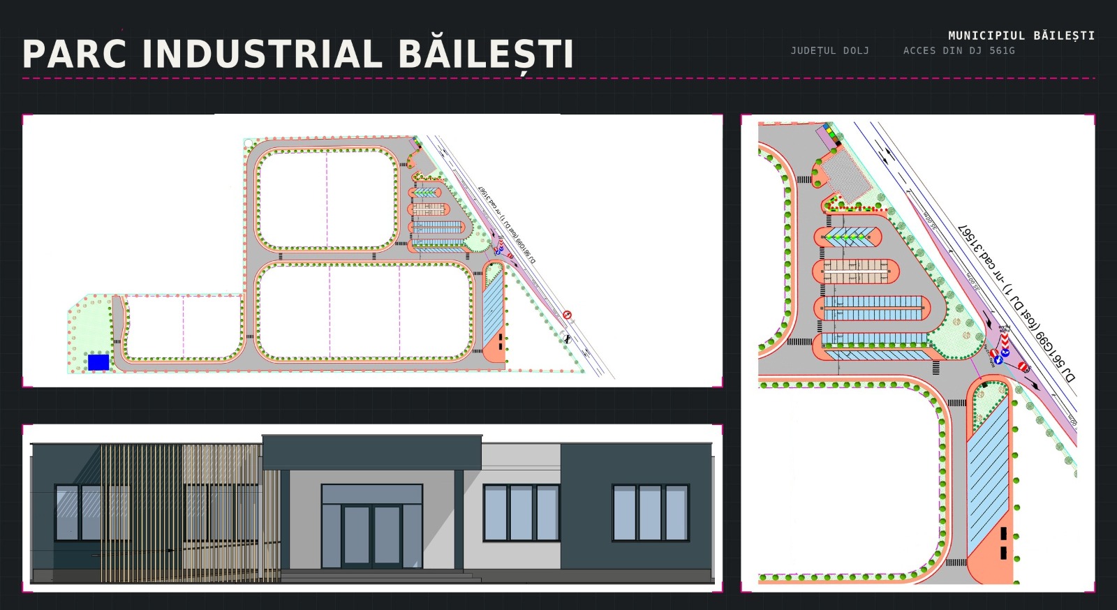 Planul parcului industrial Băilești